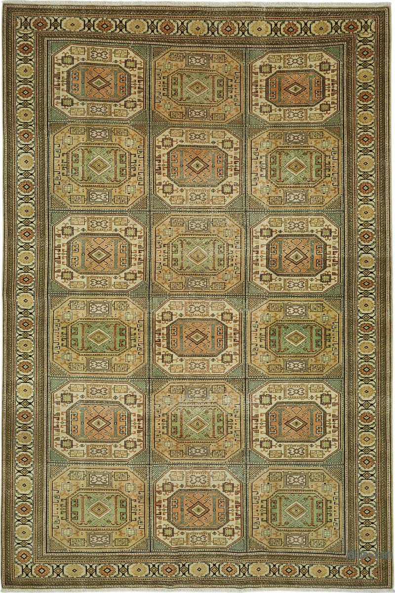 Vintage Turkish Hand-Knotted Rug - 6' 5" x 9' 7" (77" x 115") - K0087381