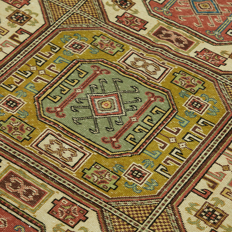 Vintage Turkish Hand-Knotted Rug - 6' 5" x 9' 8" (77" x 116") - K0087385