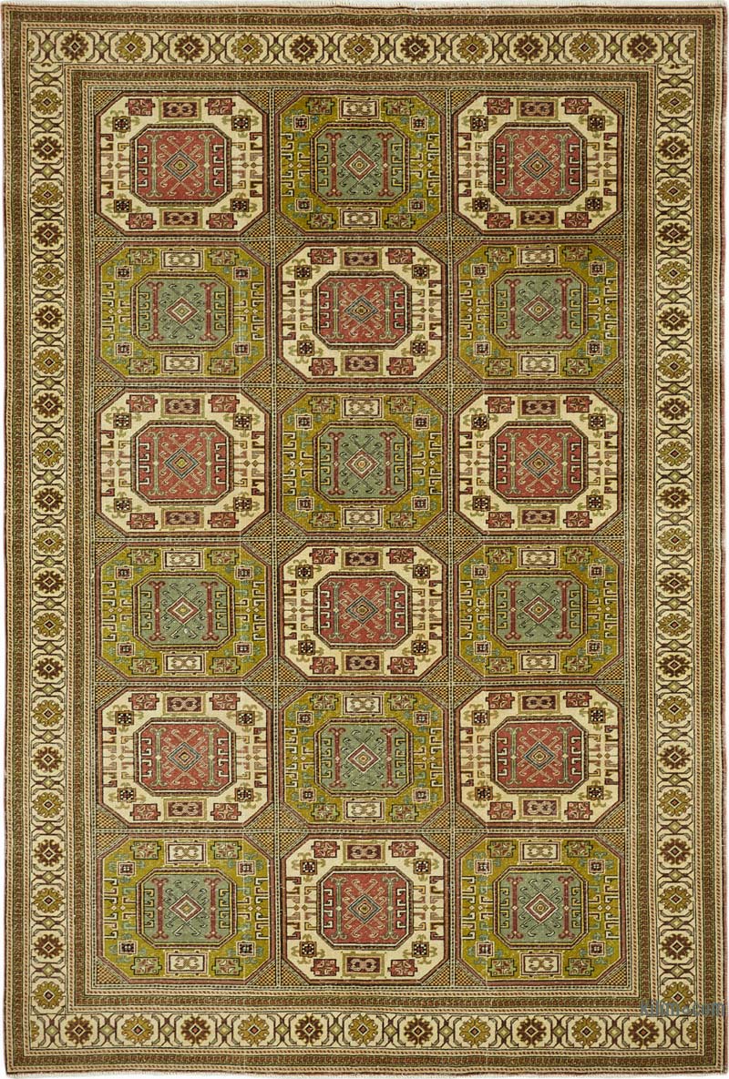 Vintage Turkish Hand-Knotted Rug - 6' 5" x 9' 8" (77" x 116") - K0087385