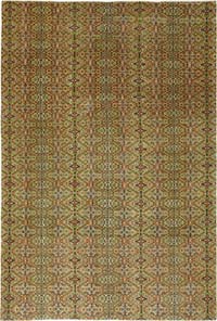 Vintage Turkish Hand-Knotted Rug - 6' 4" x 9' 5" (76" x 113")
