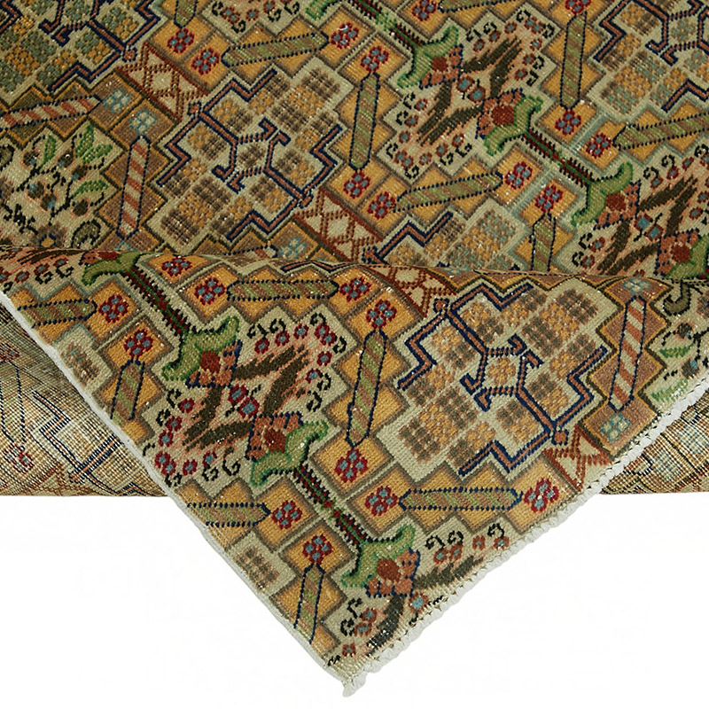 Vintage Turkish Hand-Knotted Rug - 6' 4" x 9' 5" (76" x 113") - K0087386