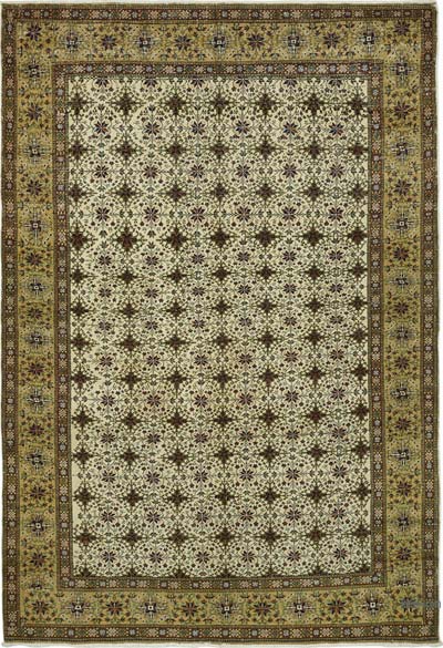Vintage Turkish Hand-Knotted Rug - 6' 5" x 9' 7" (77" x 115")