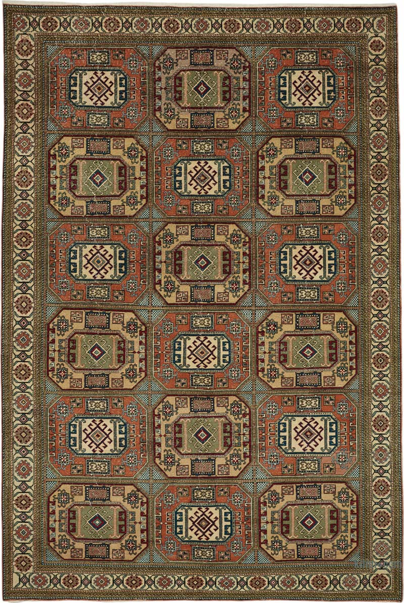 Alfombra Vintage Turca Anudada a Mano - K0087388