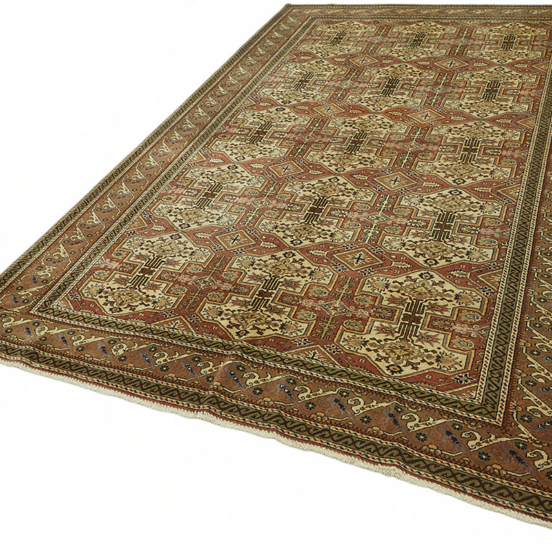 Alfombra Vintage Turca Anudada a Mano - K0087391