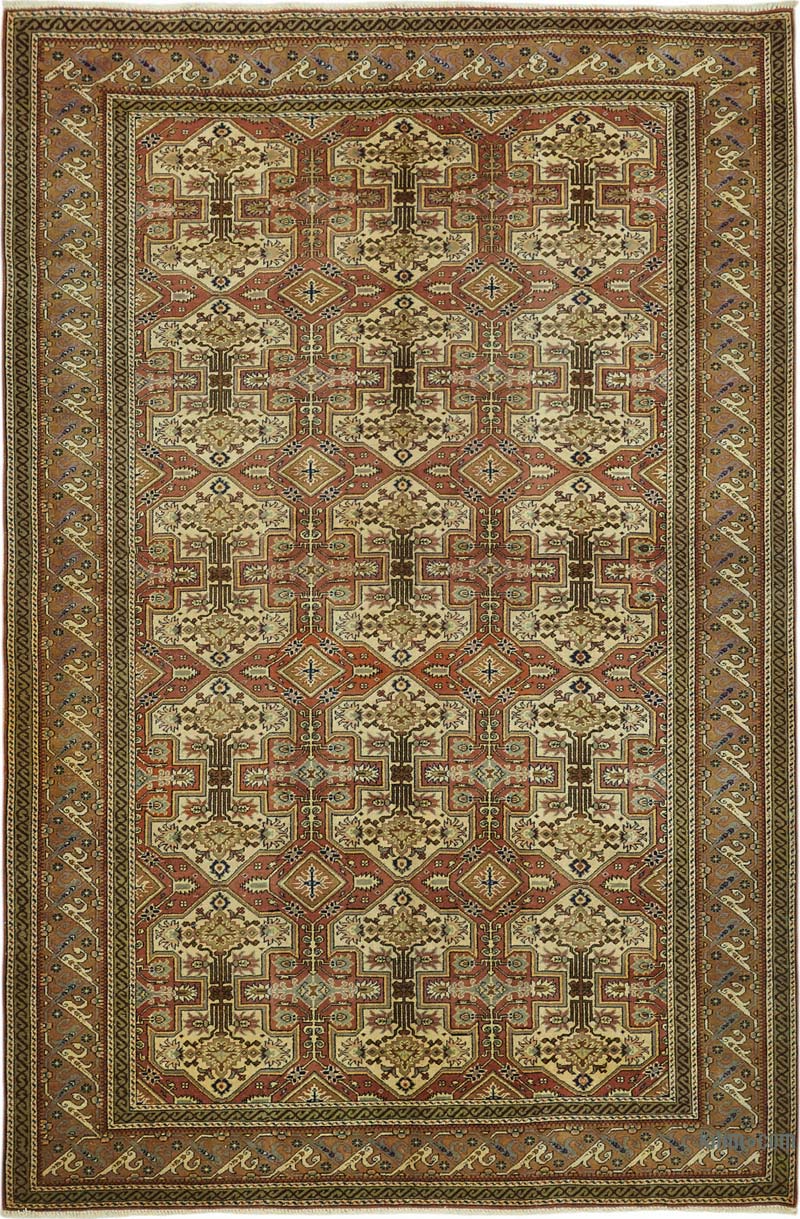 Alfombra Vintage Turca Anudada a Mano - K0087391