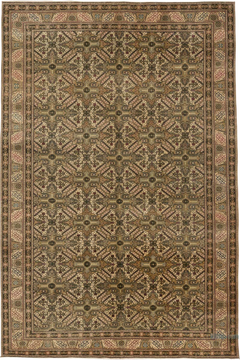 Alfombra Vintage Turca Anudada a Mano - 194 cm x 290 cm - K0087393