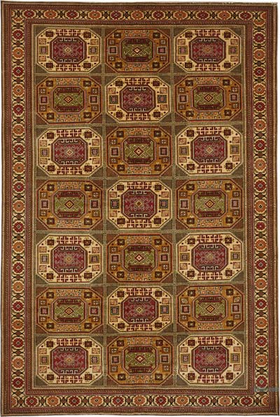 Vintage Turkish Hand-Knotted Rug - 6' 5" x 9' 8" (77" x 116")