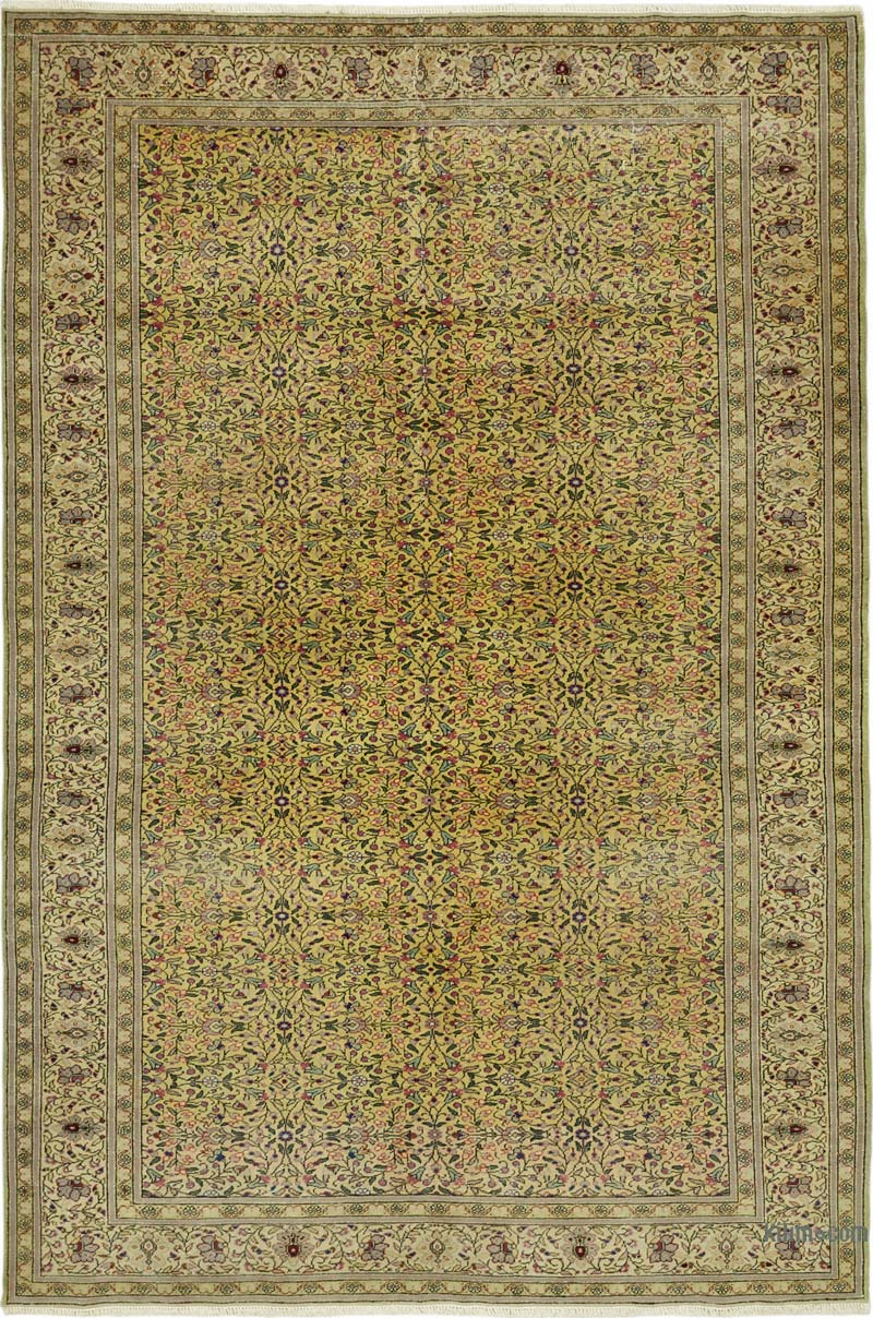 Vintage Turkish Hand-Knotted Rug - 6' 4" x 9' 9" (76" x 117") - K0087402