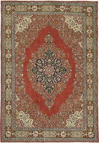 Vintage Turkish Hand-Knotted Rug - 6' 8" x 9' 9" (80" x 117")