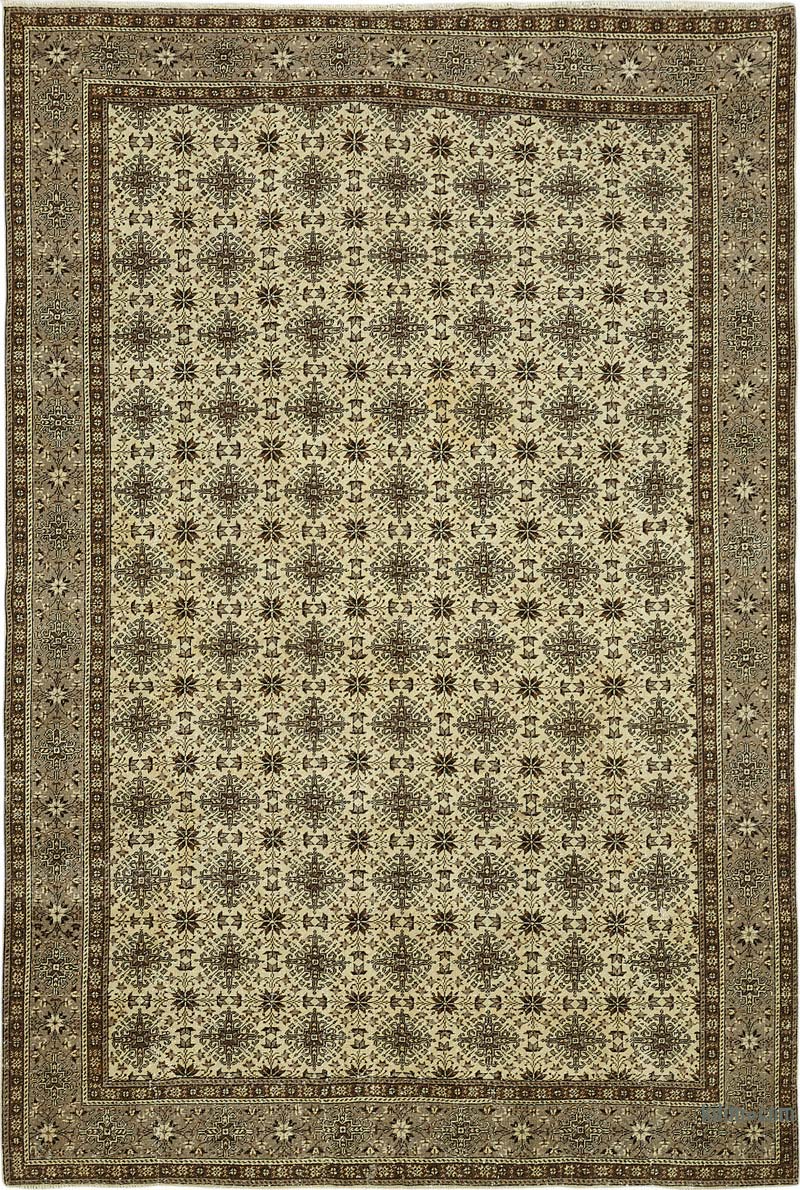 Vintage Turkish Hand-Knotted Rug - 6' 6" x 9' 6" (78" x 114") - K0087406
