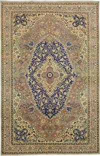 Vintage Turkish Hand-Knotted Rug - 6' 4" x 9' 7" (76" x 115")