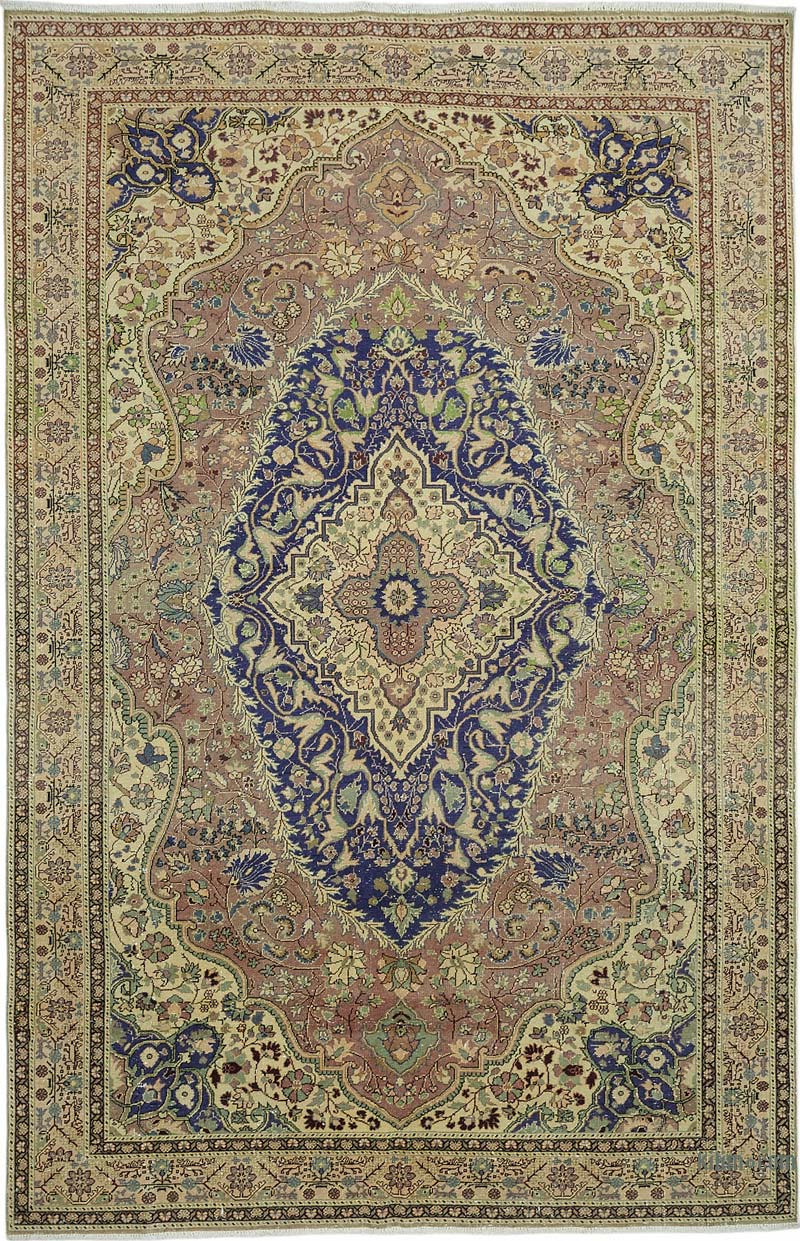 Vintage Turkish Hand-Knotted Rug - 6' 4" x 9' 7" (76" x 115") - K0087408