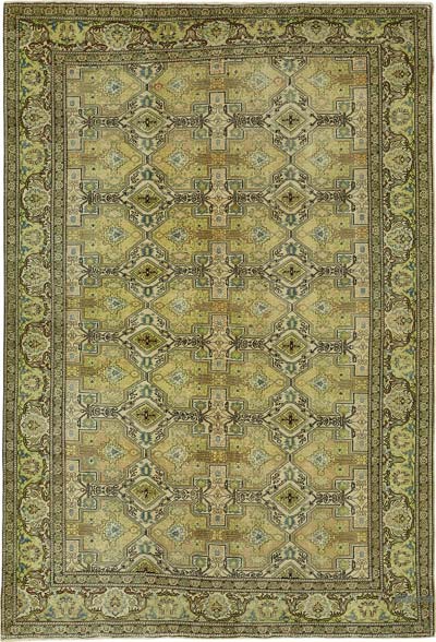 Vintage Turkish Hand-Knotted Rug - 6' 4" x 9' 5" (76" x 113")