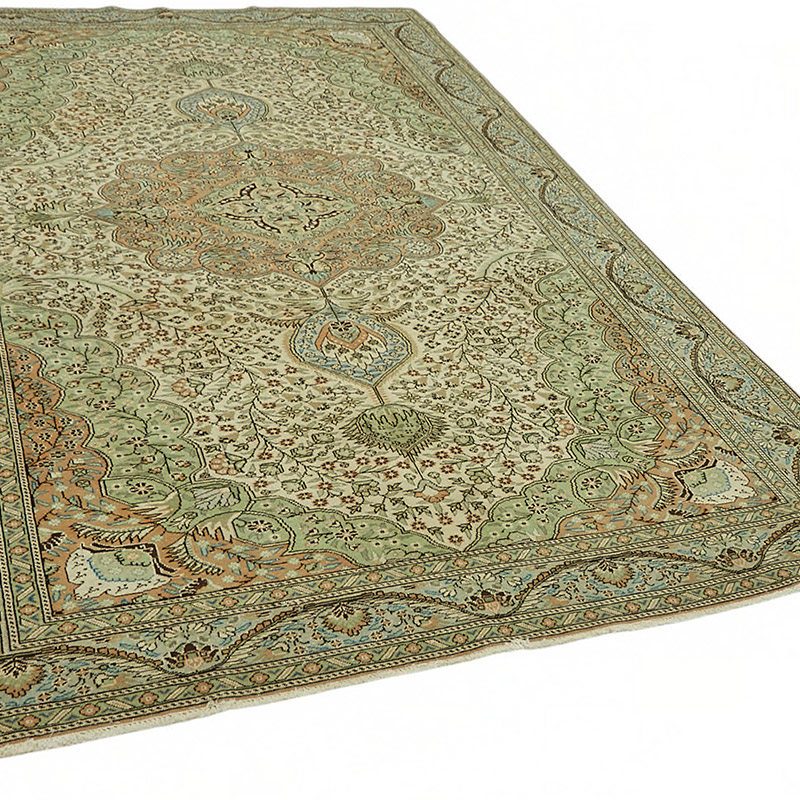 Vintage Turkish Hand-Knotted Rug - 6' 7" x 10'  (79" x 120") - K0087410