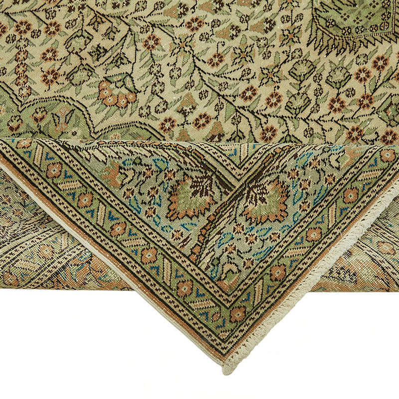 Vintage Turkish Hand-Knotted Rug - 6' 7" x 10'  (79" x 120") - K0087410