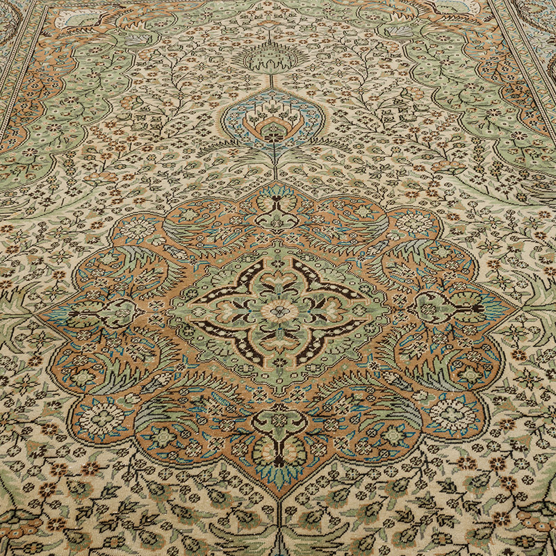 Alfombra Vintage Turca Anudada a Mano - 201 cm x 305 cm - K0087410