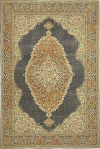 Vintage Turkish Hand-Knotted Rug - 6' 11" x 10' 3" (83" x 123")