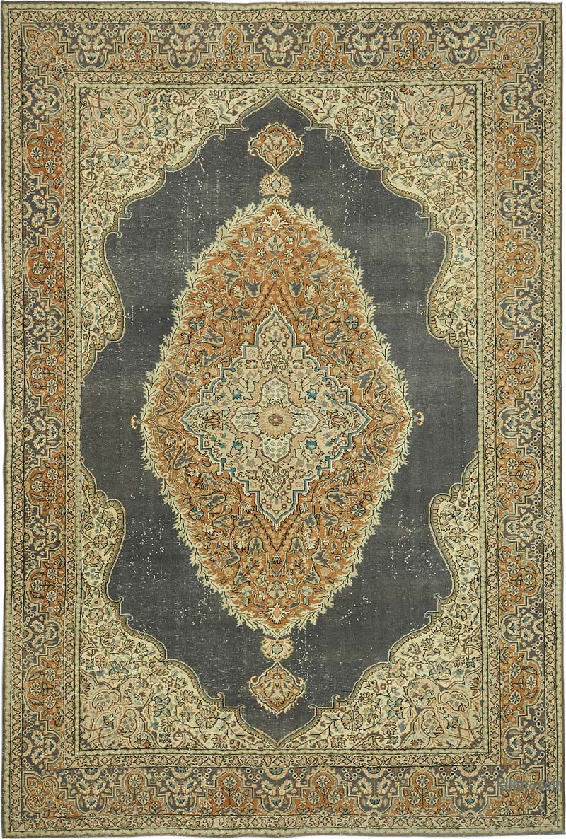 Vintage Turkish Hand-Knotted Rug - 6' 11" x 10' 3" (83" x 123") - K0087411