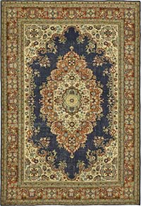 Vintage Turkish Hand-Knotted Rug - 6' 9" x 9' 9" (81" x 117")