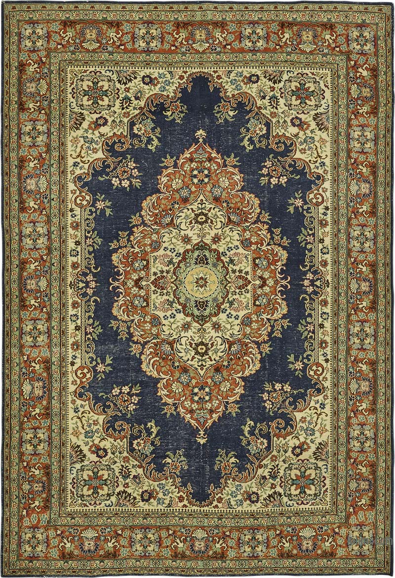 Vintage Turkish Hand-Knotted Rug - 6' 9" x 9' 9" (81" x 117") - K0087413