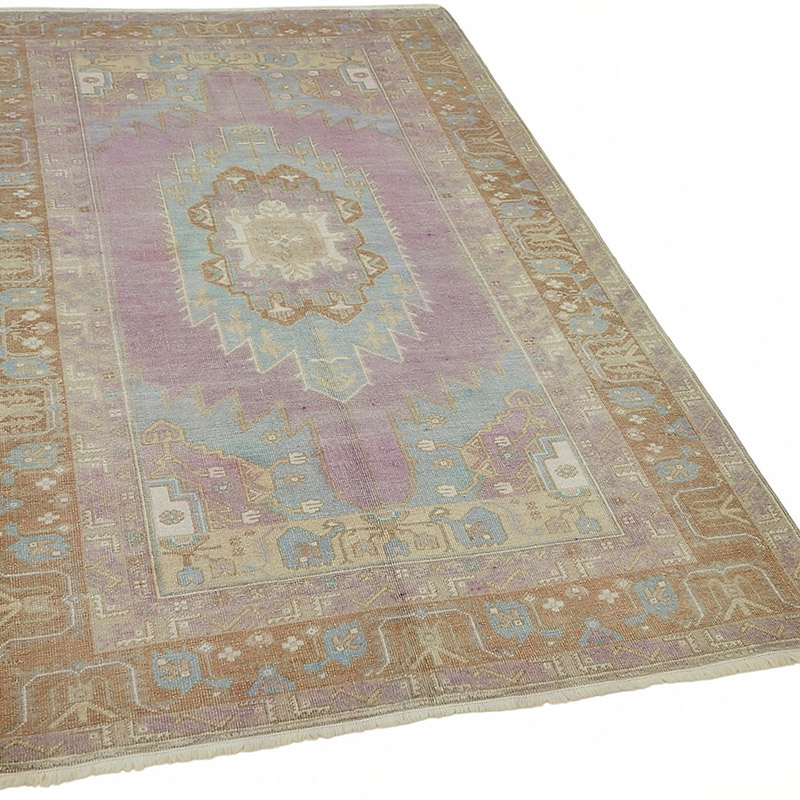 Alfombra Vintage Turca Anudada a Mano - 120 cm x 209 cm - K0087579