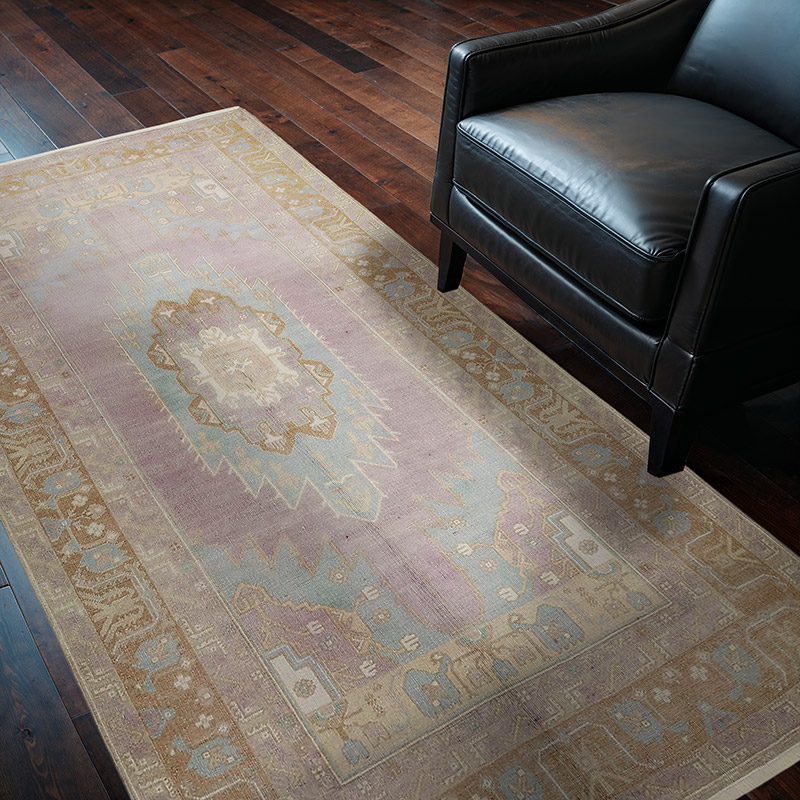 Alfombra Vintage Turca Anudada a Mano - 120 cm x 209 cm - K0087579