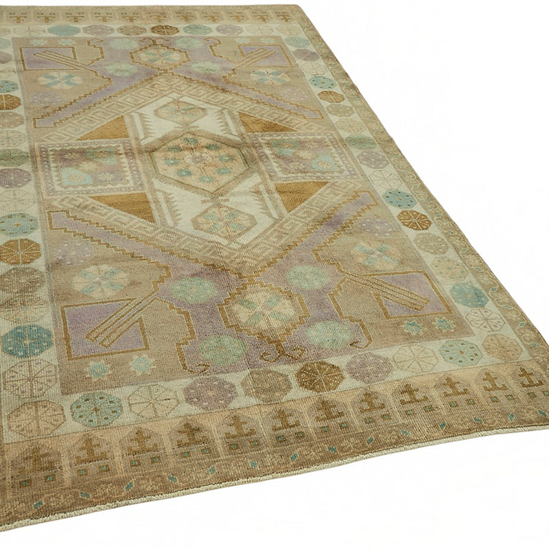 Vintage Turkish Hand-Knotted Rug - 4' 7" x 7' 8" (55" x 92") - K0087580