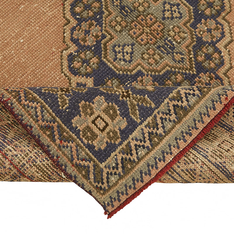 Alfombra Vintage Turca Anudada a Mano - 137 cm x 346 cm - K0087581