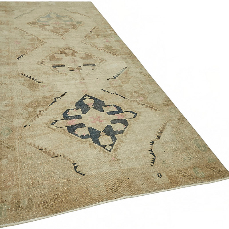 Alfombra Vintage Turca Anudada a Mano - 132 cm x 338 cm - K0087584
