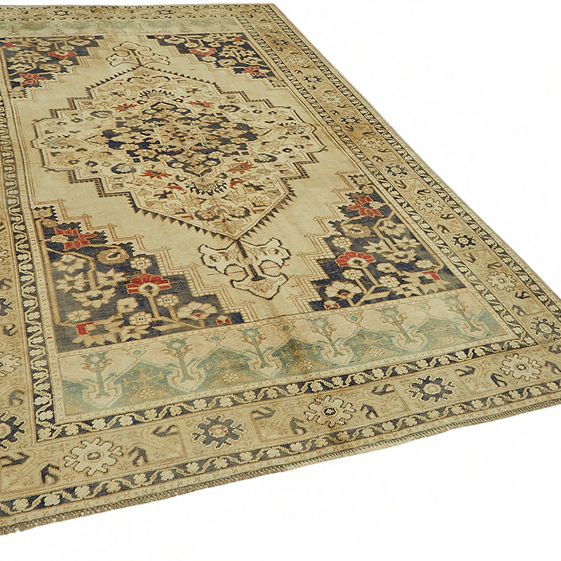 Alfombra Vintage Turca Anudada a Mano - K0087587