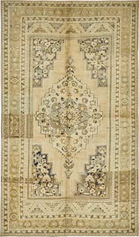 Vintage Turkish Hand-Knotted Rug - 5' 7" x 9' 9" (67" x 117")
