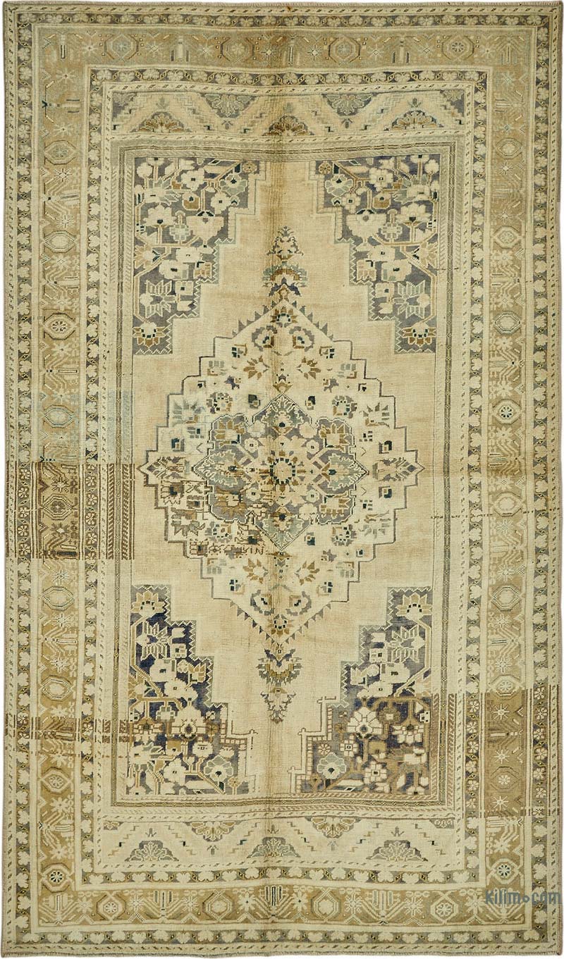 Alfombra Vintage Turca Anudada a Mano - 171 cm x 297 cm - K0087588