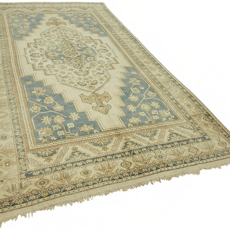 Alfombra Vintage Turca Anudada a Mano - K0087589
