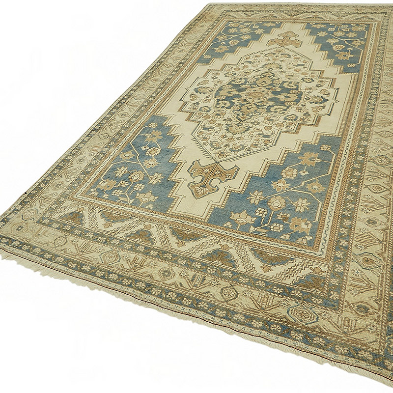 Alfombra Vintage Turca Anudada a Mano - K0087589