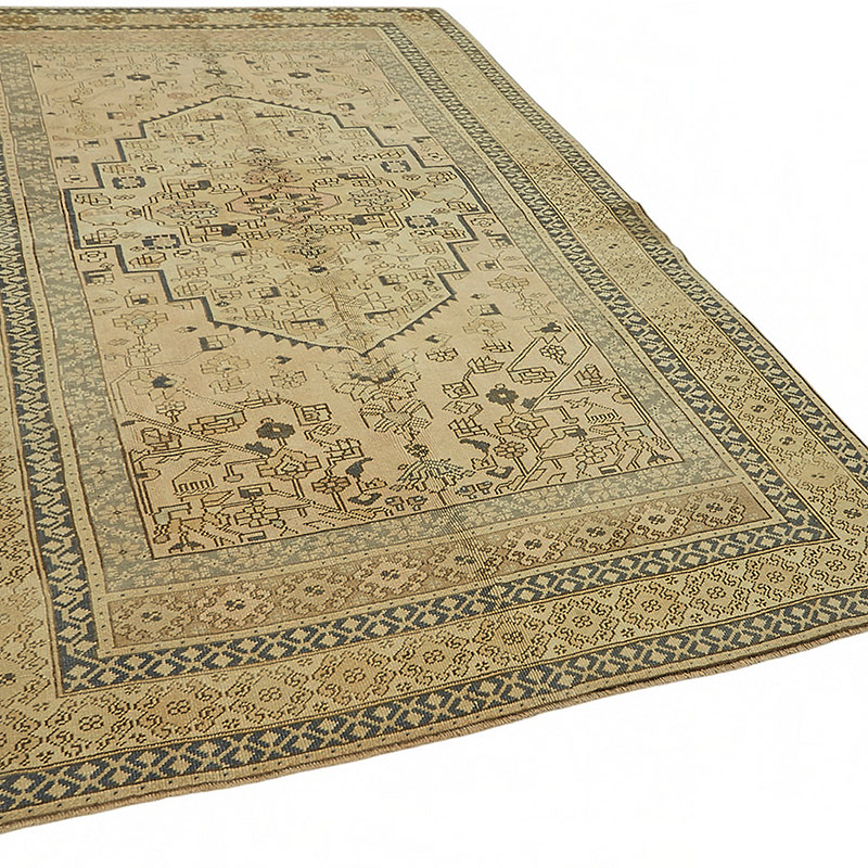 Vintage Turkish Hand-Knotted Rug - 5' 9" x 9'  (69" x 108") - K0087591