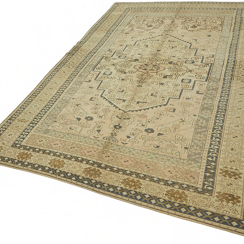 Vintage Turkish Hand-Knotted Rug - 5' 9" x 9'  (69" x 108") - K0087591