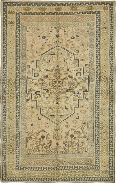 Vintage Turkish Hand-Knotted Rug - 5' 9" x 9'  (69" x 108")