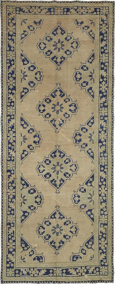 Alfombra Vintage Turca Anudada a Mano - 146 cm x 380 cm