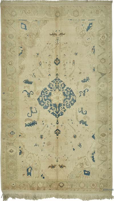Vintage Turkish Hand-Knotted Rug - 5' 7" x 9' 3" (67" x 111")