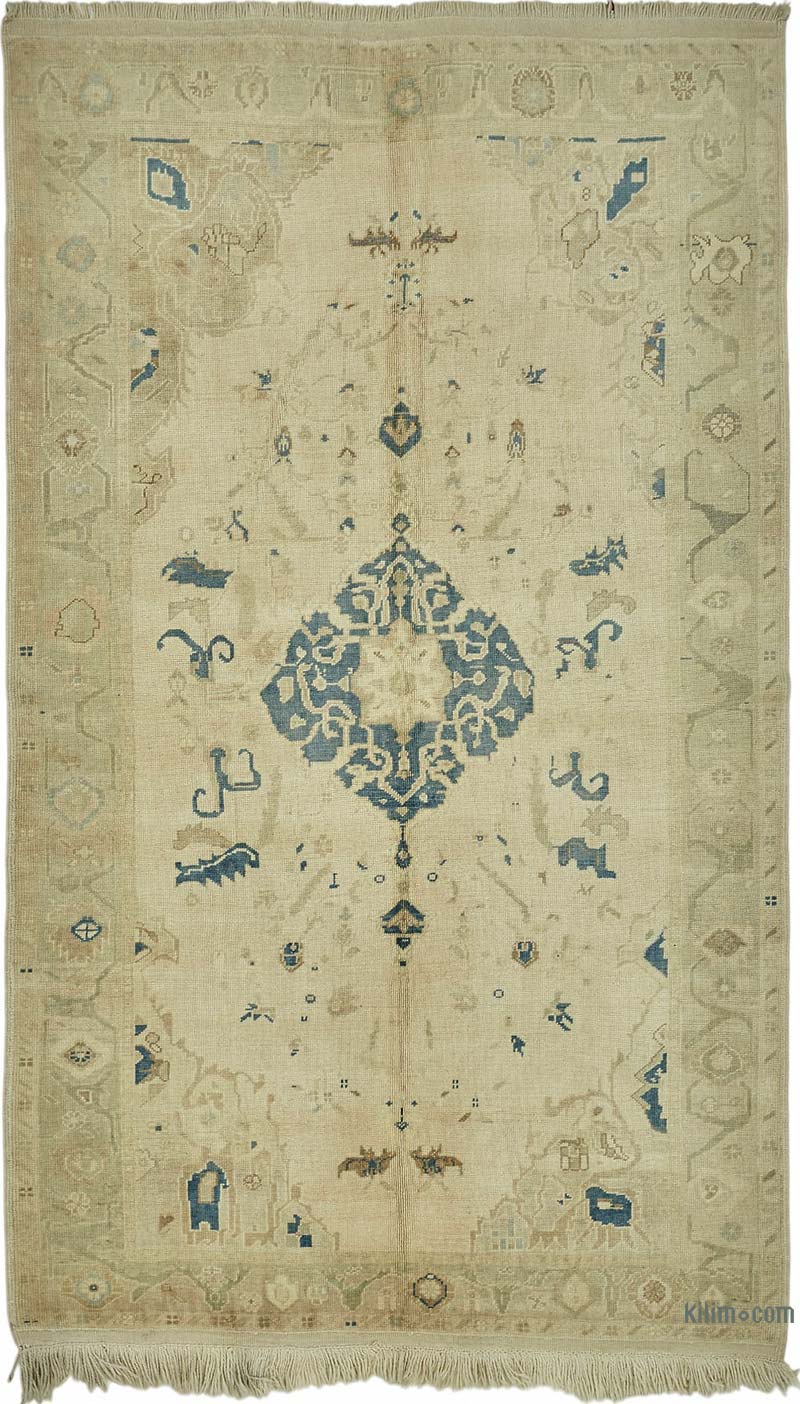 Alfombra Vintage Turca Anudada a Mano - K0087598