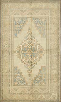 Vintage Turkish Hand-Knotted Rug - 6' 7" x 10' 11" (79" x 131")
