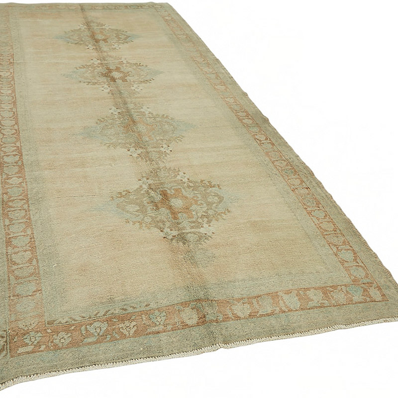 Vintage Turkish Hand-Knotted Rug - 4' 11" x 11'  (59" x 132") - K0087601
