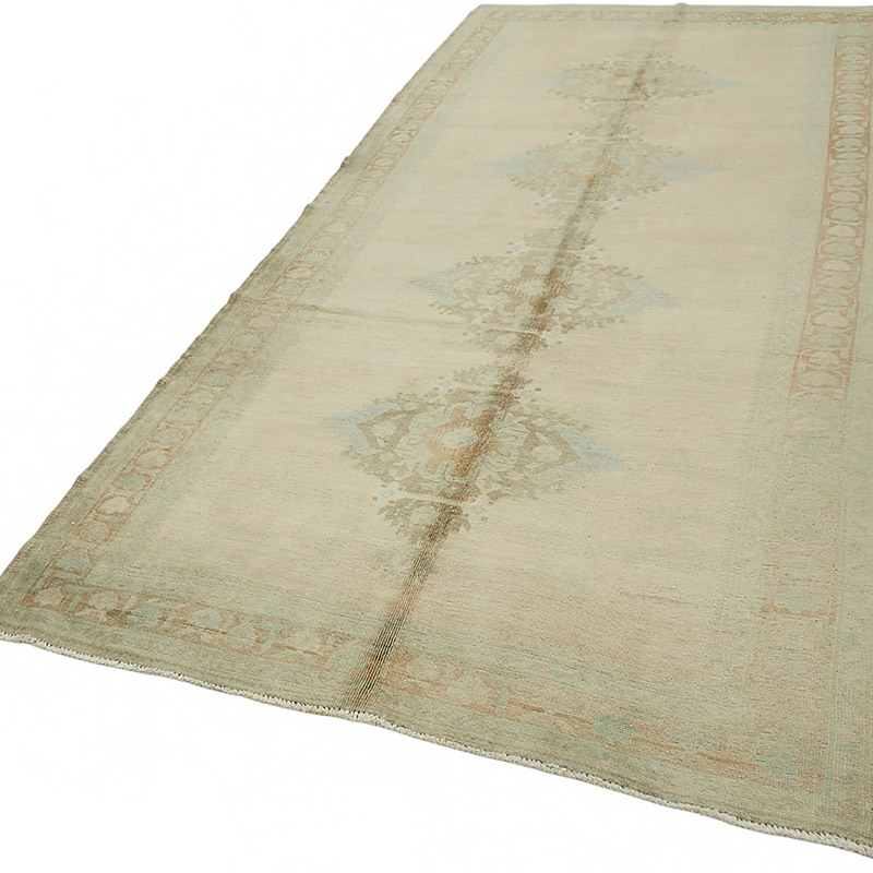 Vintage Turkish Hand-Knotted Rug - 4' 11" x 11'  (59" x 132") - K0087601