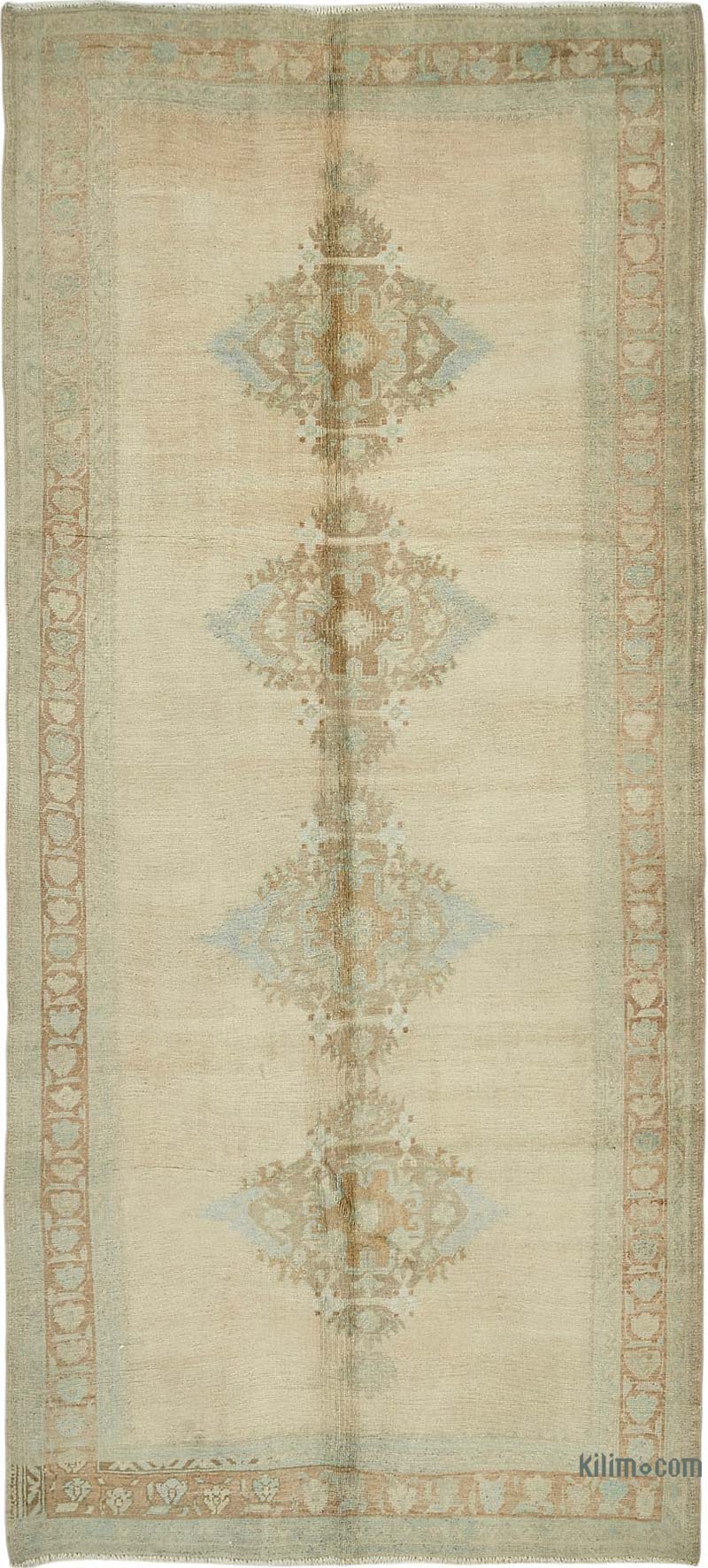 Vintage Turkish Hand-Knotted Rug - 4' 11" x 11'  (59" x 132") - K0087601