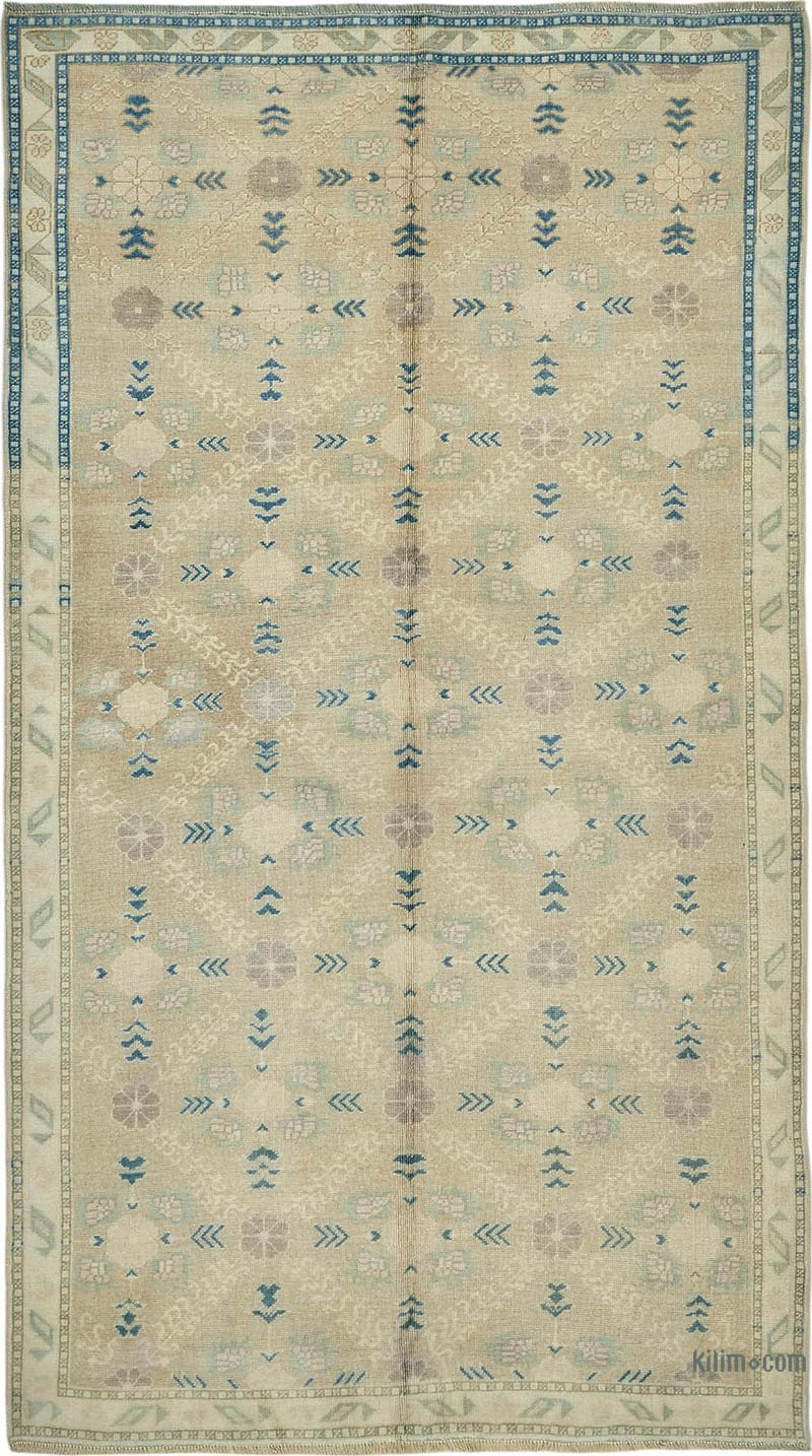 Vintage Turkish Hand-Knotted Rug - 5' 1" x 8' 10" (61" x 106") - K0087604
