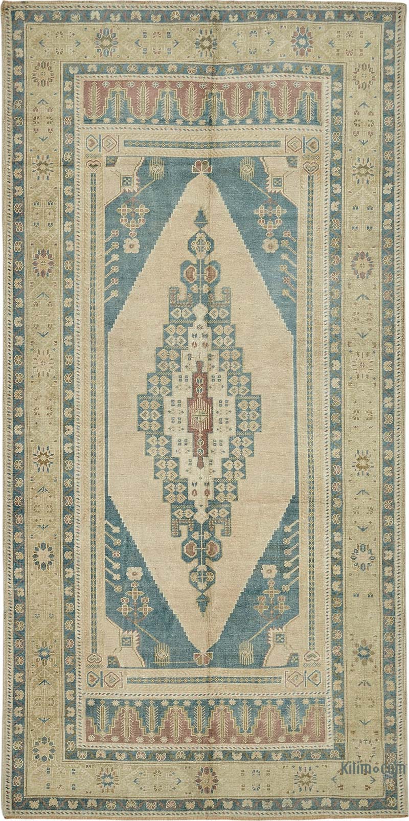 Vintage Turkish Hand-Knotted Rug - 5' 1" x 10' 4" (61" x 124") - K0087606