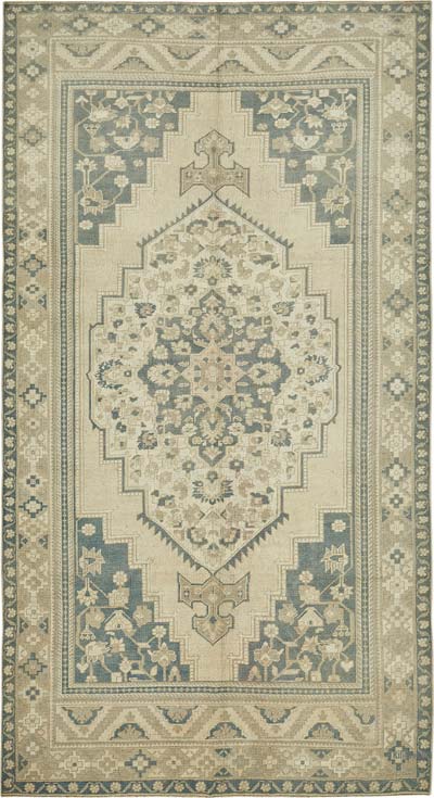 Vintage Turkish Hand-Knotted Rug - 5' 9" x 10' 10" (69" x 130")