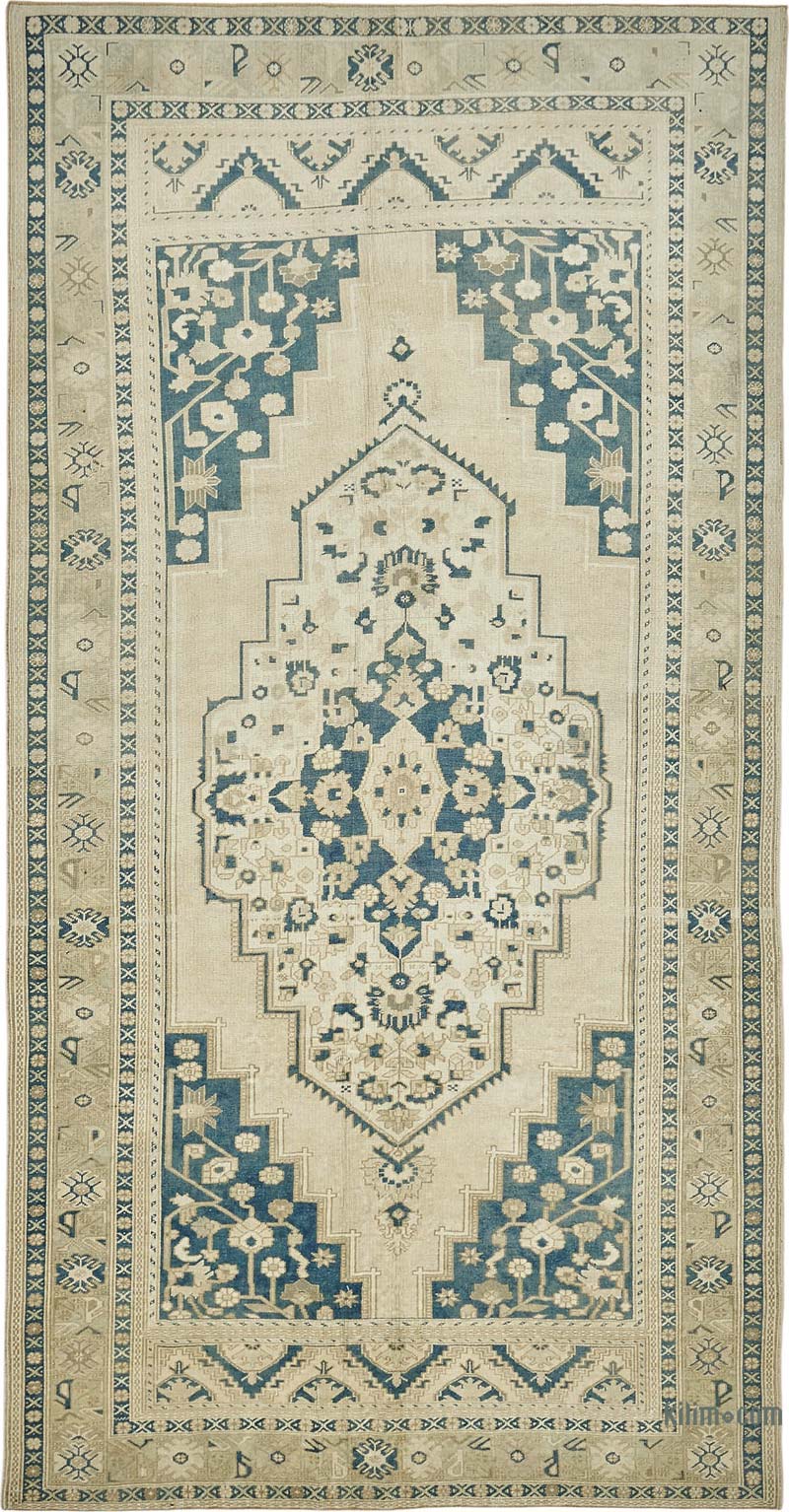 Alfombra Vintage Turca Anudada a Mano - 185 cm x 350 cm - K0087611