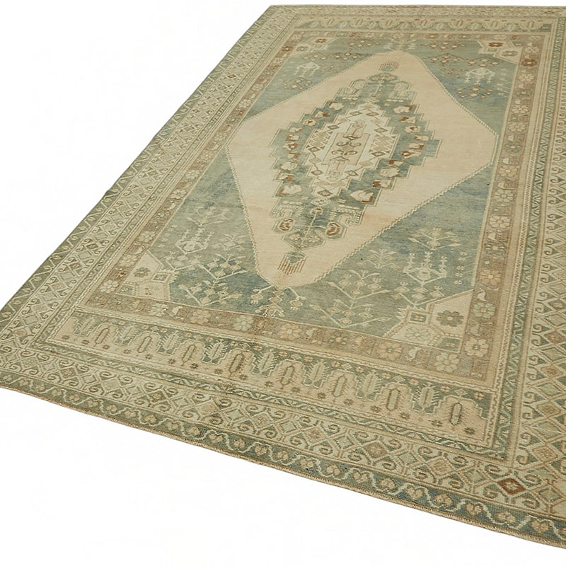 Vintage Turkish Hand-Knotted Rug - 5' 7" x 10'  (67" x 120") - K0087612