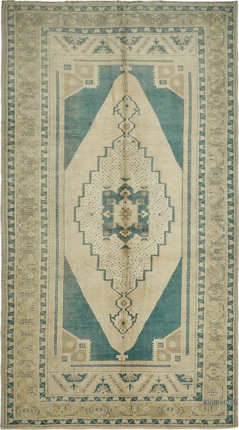 Alfombra Vintage Turca Anudada a Mano - 182 cm x 332 cm - K0087615